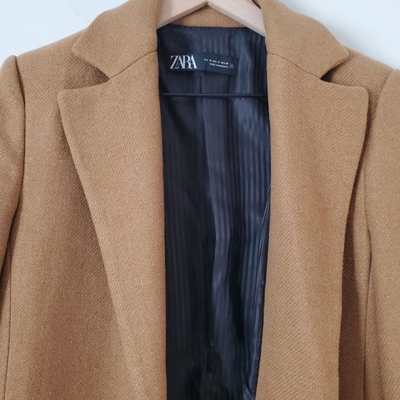 Zara Single Button Camel Blazer Coat / M - Picture 7 of 7